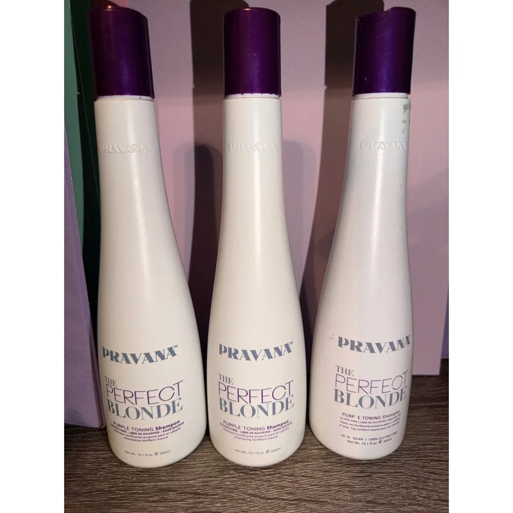 Pravana The‎ Perfect Blonde Purple Toning Shampoo Lot of 3 hair care